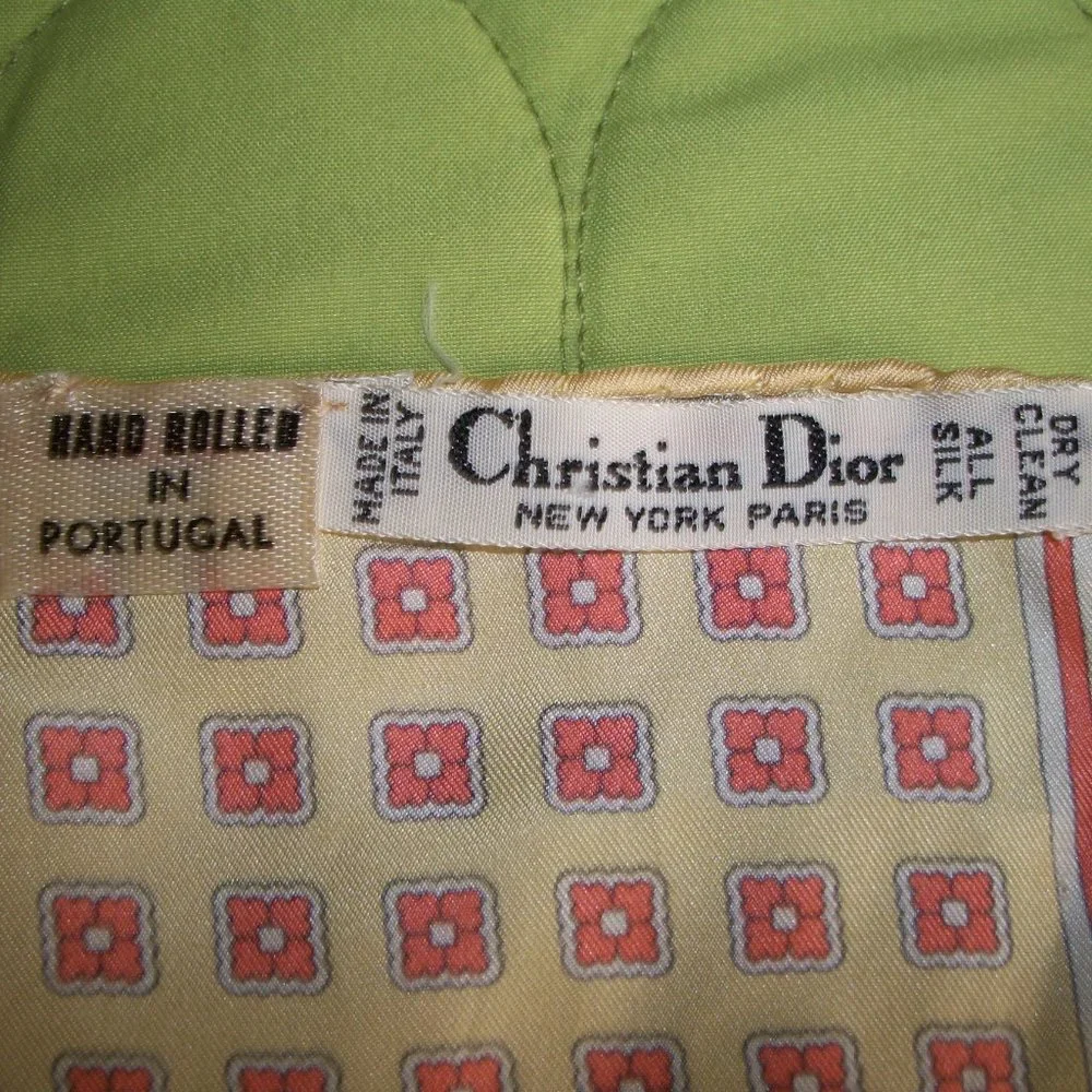 Vintage Christian Dior Silk Handkerchief Scarf